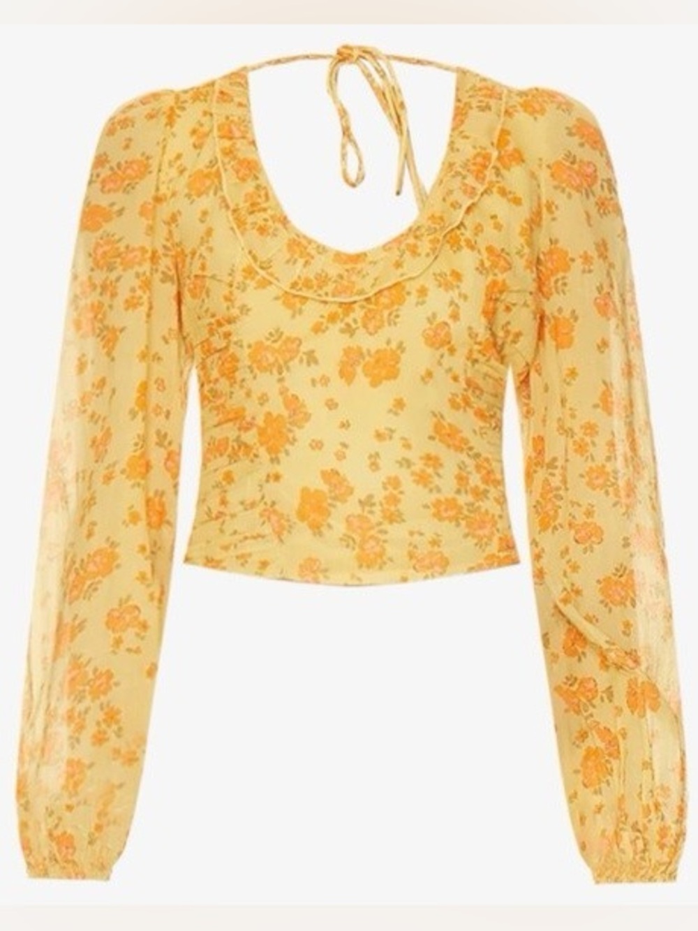 NWT Free People Another Life Floral Blouse In Honey Combo